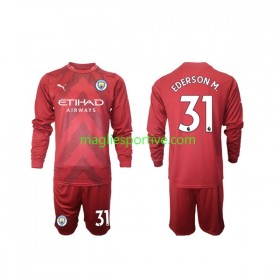 Completo Calcio Manchester City Ederson M 31 Portiere Bambino Divisa Prima 2022-2023 ML